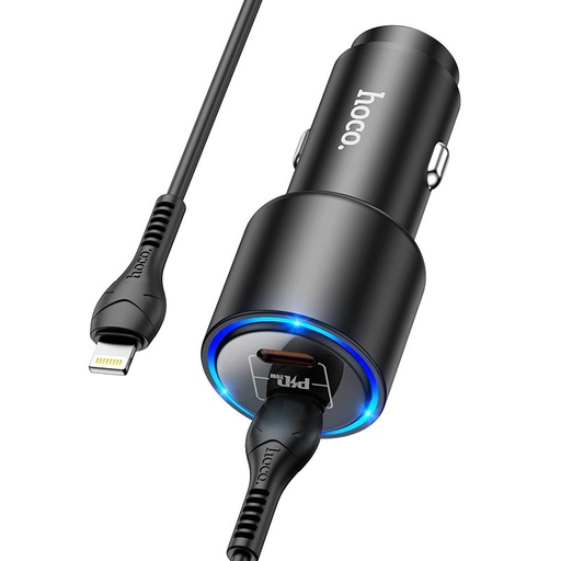 Hoco NZ3 PD 3.0 Auto- Schnellladegerät ( 2 USB-C port, lightning Kabel), PD 40W, schwarz