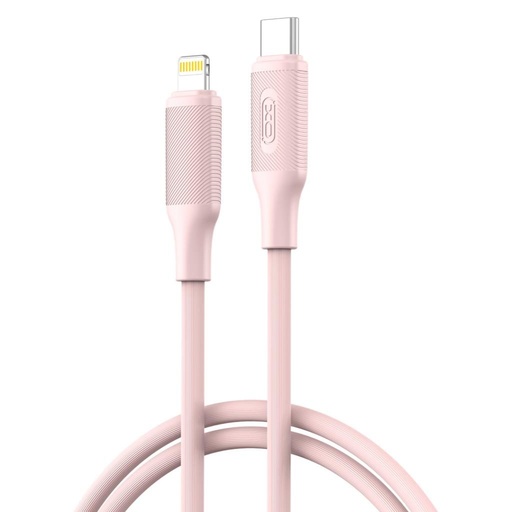 XO NB-Q265A USB-C–Lightning Datenkabel (Rosa) – Minimalist Series, 27W
