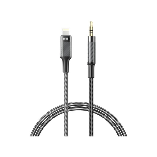 XO NB-R279A audio Kabel Lightning - 3,5 mm Brushed Transparent (Schwarz)