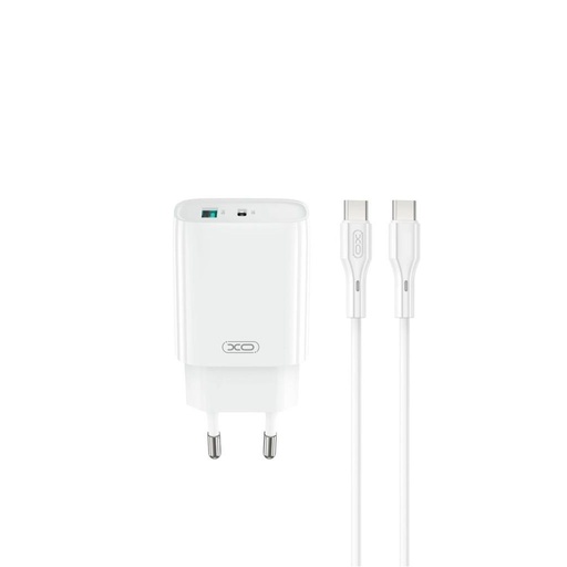 XO CE30 Wand- Ladegerät 30W 1x USB-A + 1x USB-C (Weiß)