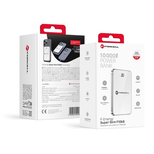 Forcell F-Energy SuperSlim F5K8 MagSafe power bank 15W 5000 mAh (Weiß)