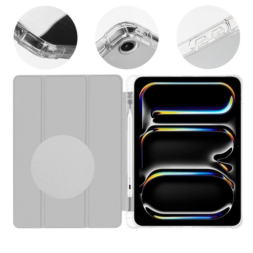 HÜLLE:ME MistyTab Hülle iPad Air 2020/2022/2024/2025 / iPad Pro 11 1/2/3/4 (Hellgrau)