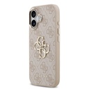 Guess PU Leather 4G Metal Logo Gold Frame iPhone 17 (Rózsaszín)