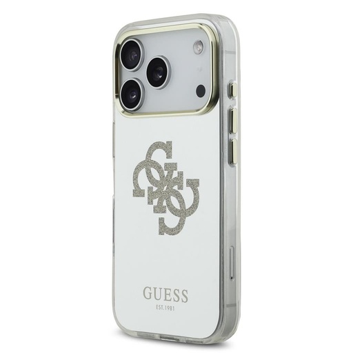 Guess PC/TPU Mirror 4G Glitter Logo MagSafe iPhone 17 Pro (Gold)