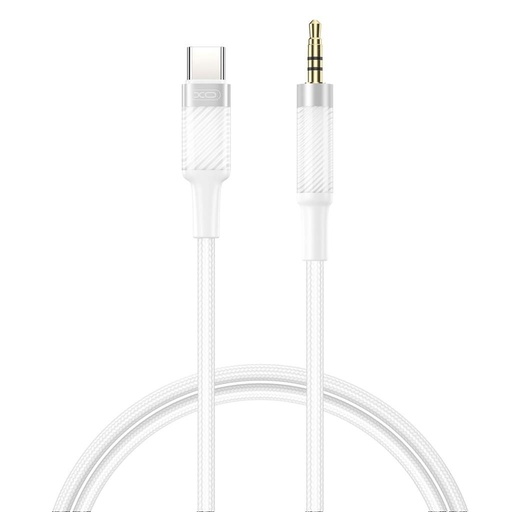 XO NB-R279B USB-C – 3,5 mm audio Kabel (Weiß) – 1,0 m