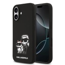 Karl Lagerfeld Liquid Silicone K&CH Sketch MagSafe tok iPhone 17 (Fekete) - KLHMP17SSKCGRGOK