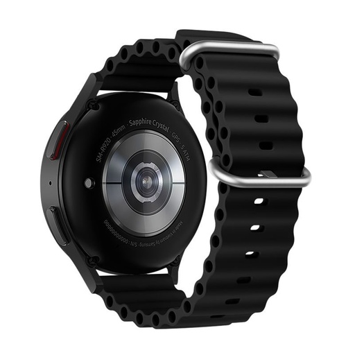 Forcell F-Design FS01 Silikon Riemen Samsung Galaxy Watch 22 mm (Schwarz)