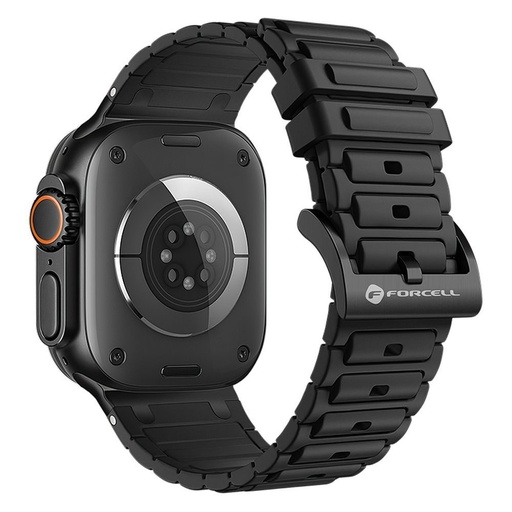 Forcell F-Design FA06 Silikon Riemen Apple Watch 38 / 40 / 41 mm (Schwarz)
