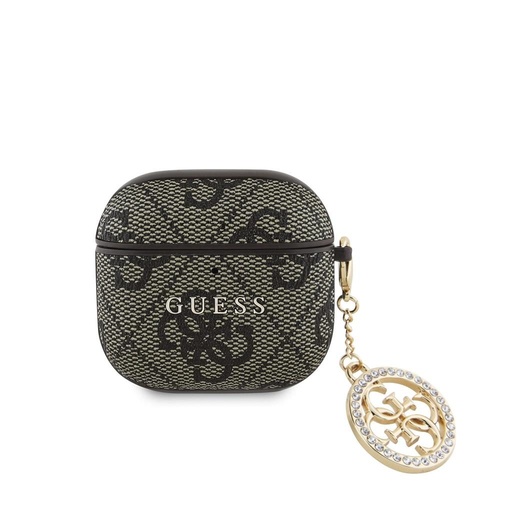 Guess 4G Script PC/PU Charm Hülle AirPods 4 (Braun)