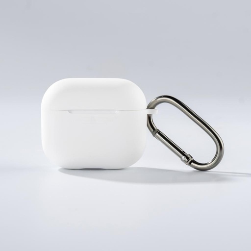 XO K16 Silikon Schutzhülle mit Haken AirPods 4-hez (Weiß)