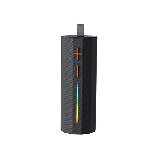 XO F71 Cylinder LED Dazzle tragbar Bluetooth Lautsprecher mit Griff (Schwarz)