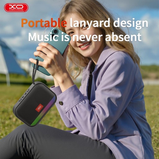 XO F66 leuchtend tragbar Bluetooth Lautsprecher (Schwarz)