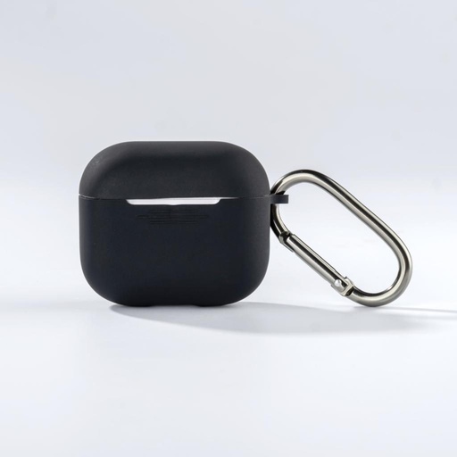 XO K16 Silikon Schutzhülle mit Haken AirPods 4-hez (Schwarz)