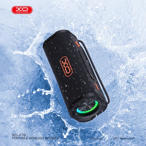 XO F76 tragbar dinamikus RGB kabellos Lautsprecher (Schwarz)