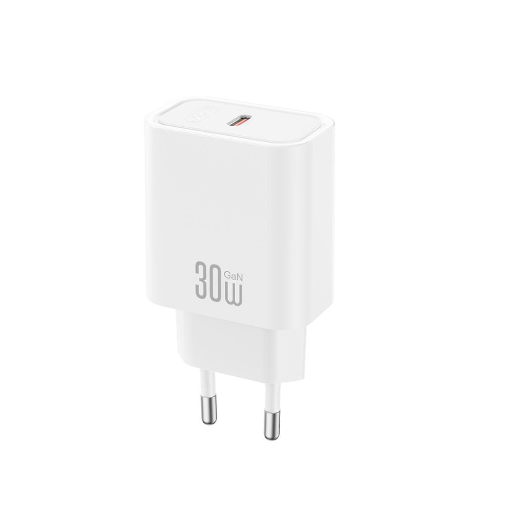 XO CE41(EU) hálózati gyorstöltő (Fehér) - 30W, 1xUSB-C