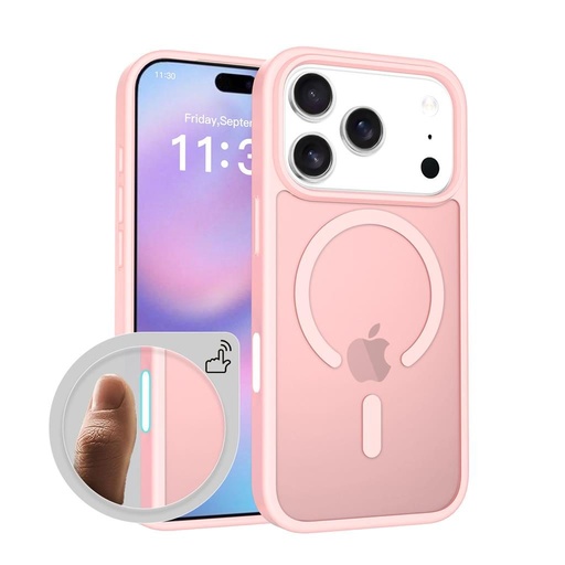 Apple iPhone 17 Pro Roar Haptic Button Matte MagSafe Backcover (Rosa)