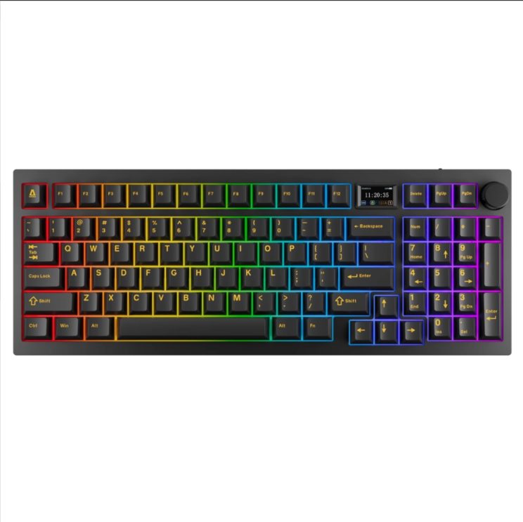 AVAX GM03 PRO 98% Gasket RGB Tri-mode mechanikus billentyűzet (Fekete) - Gateron red kapcsoló, magyar kiosztás