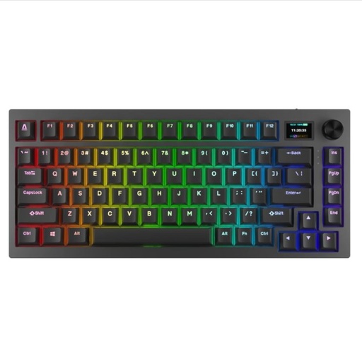 AVAX GM02 PRO 75% Gasket RGB Tri-mode mechanisch Tastatur (Schwarz) - Gateron rot Schalter, ungarisch Belegung