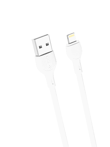 XO NB200 USB-A - Lightning Daten- und Ladekabel (Weiß) - 2m, 2.1A