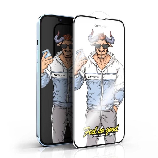 Xiaomi Redmi Note 11 Pro 4G / Redmi Note 11 Pro 5G OX Warrior Mr. Fashion 2.5D Panzerglas transparent (schwarz mit Rand)