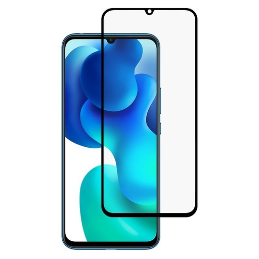 Xiaomi Redmi 9 5D Panzerglas voll für Display, transparent (schwarz Rahmen)