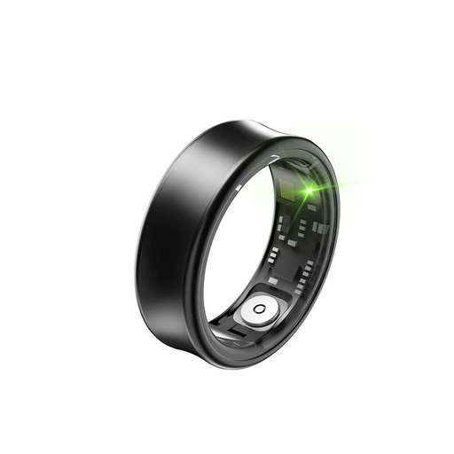 XO RS01 Smart Ring (Schwarz) – 10-es Ringgröße, innere Durchmesser 19,9 mm, Titanlegierung
