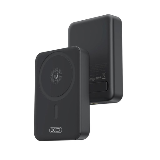 XO PR231 power bank 10000 mAh (Schwarz) – kabellos Schnellladen 15W, PD 20W, mit Stütze Ausführung