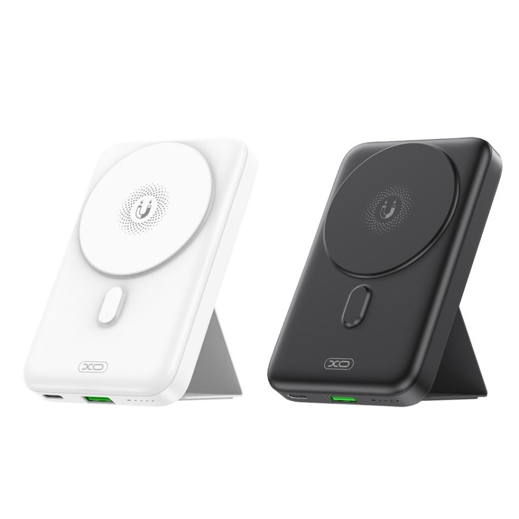 [6920680845620] XO PR211 power bank 10000 mAh (White) – wireless charging 15W, magnetic, támasztékkal