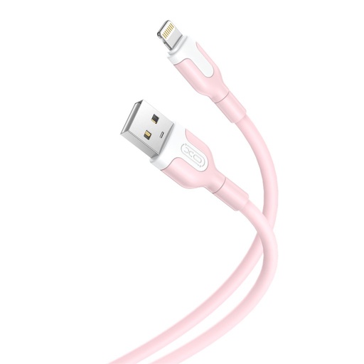 XO NB212 Lightning Datenkabel (Rosa) – 2.1A