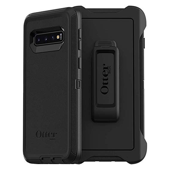[5999094617131] Samsung Galaxy S10 Otterbox defender shockproof back cover case, (Black)
