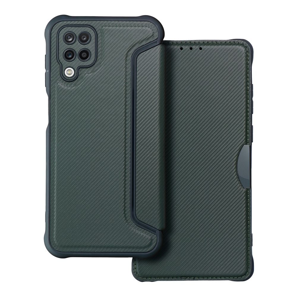 [280670] Samsung Galaxy A12 Razor magnetic shockproof book case (Green)