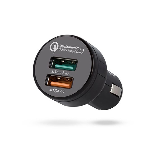 Madsen QC 2.0 Auto- Schnellladegerät microUSB mit Kabel, Schwarz