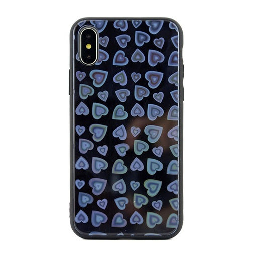 Huawei P20 Lite heart glass Backcover (Schwarz)