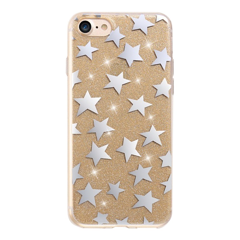 [FP032891] Huawei P10 Lite glitter stars back cover case, gold