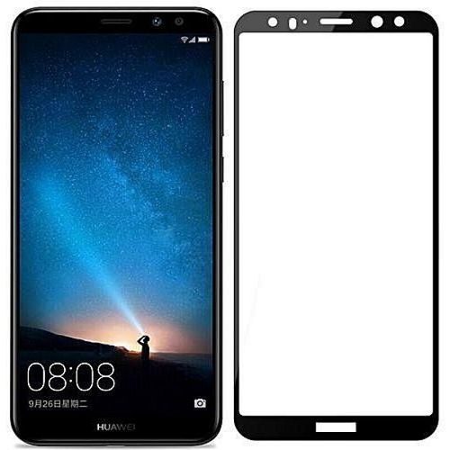 Huawei Mate 20 Lite 5D Panzerglas voll für Display, transparent (schwarz Rahmen)
