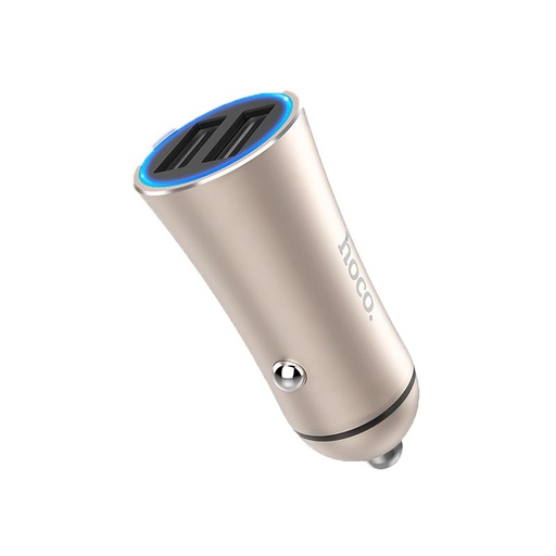 Hoco Z30A Auto- Ladegerät (2xUSB port), 5V 3,1A, gold