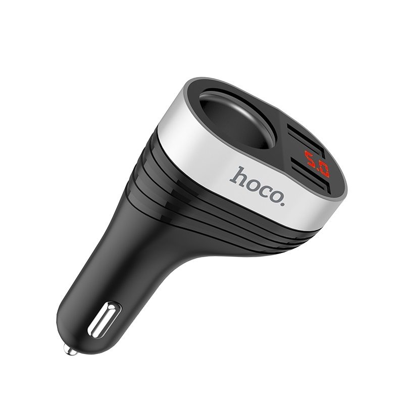 [6957531092186] Hoco Z29 car charger, szivargyújtó aljzat, 5V 2,1A, 2 USB, black