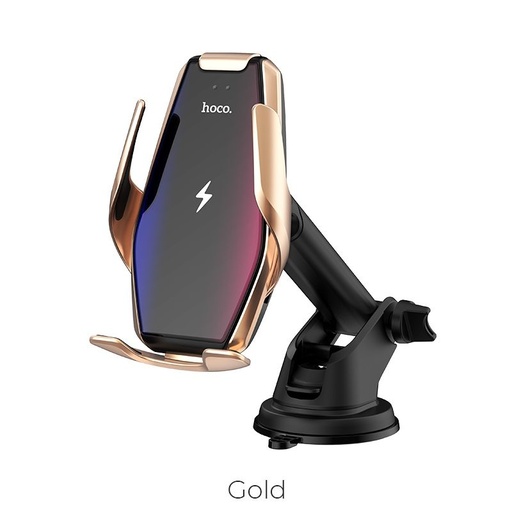 Hoco S14 kabellos Auto- Schnellladegerät (für Lüftungsgitter), max. 15W, gold