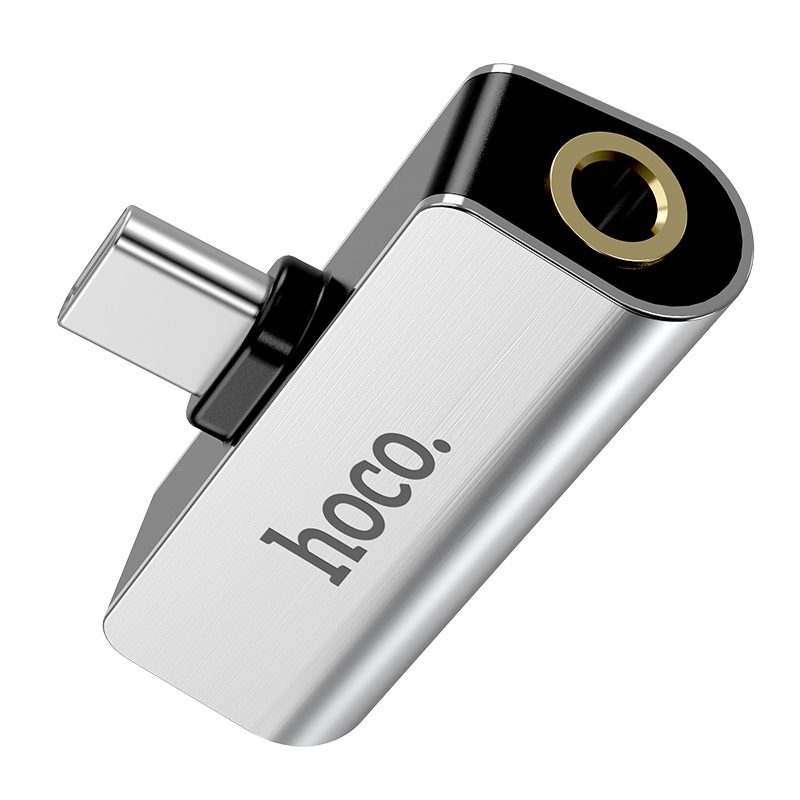 [6931474705884] Hoco LS26 type-c splitter (type-c charger port+3,5mm jack aljzat), silver