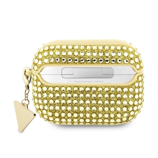 Guess Rhinestones Triangle Metal Logo Hülle AirPods Pro 2 (Gold) - GUAP2HDGTPD