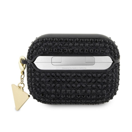 Guess Rhinestones Triangle Metal Logo Hülle AirPods Pro 2 (Schwarz) - GUAP2HDGTPK
