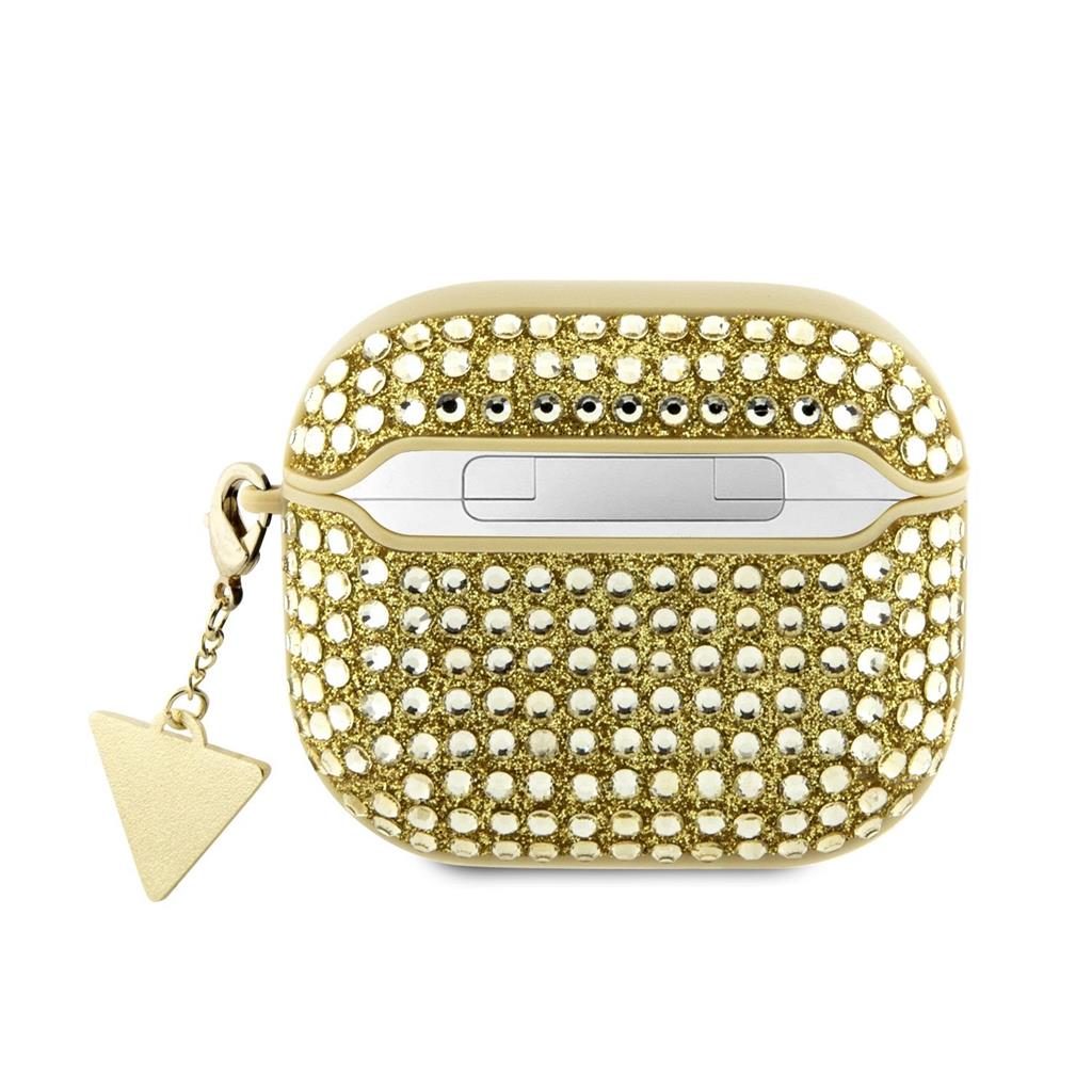 [GUA3HDGTPD] Guess Rhinestones Triangle Metal Logo case AirPods 3 (Gold) - GUA3HDGTPD