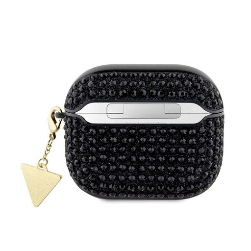 Guess Rhinestones Triangle Metal Logo Hülle AirPods 3 (Schwarz) - GUA3HDGTPK