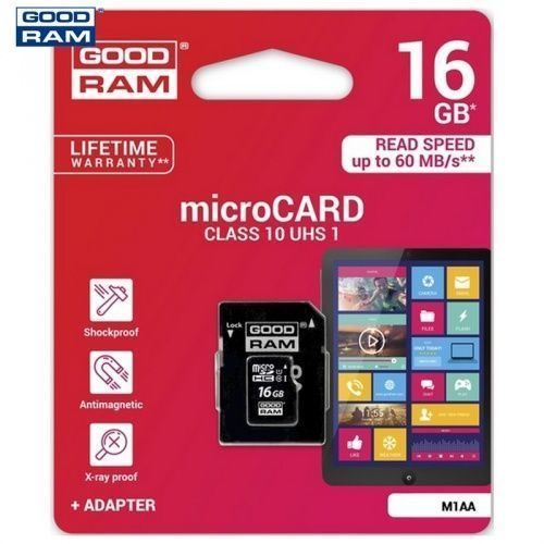 Goodram microSDHC 16GB class10 Speicherkarte M1AA-0160R11