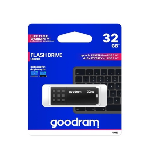 Goodram UME3-0320K0R11 32GB USB 3.0 pendrive, schwarz