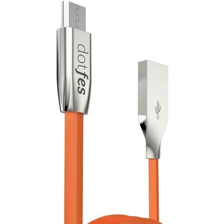 Dotfes A04M Zink Legierung microUSB Kabel, orange