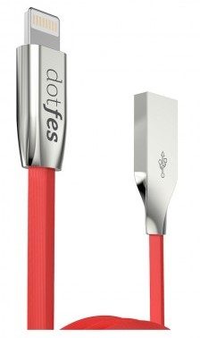 Dotfes A04 Stoff Zink Legierung lightning Kabel, rot
