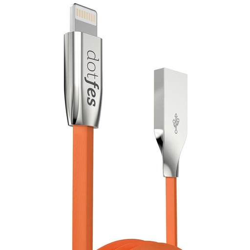 Dotfes A04 Stoff Zink Legierung lightning Kabel, orange