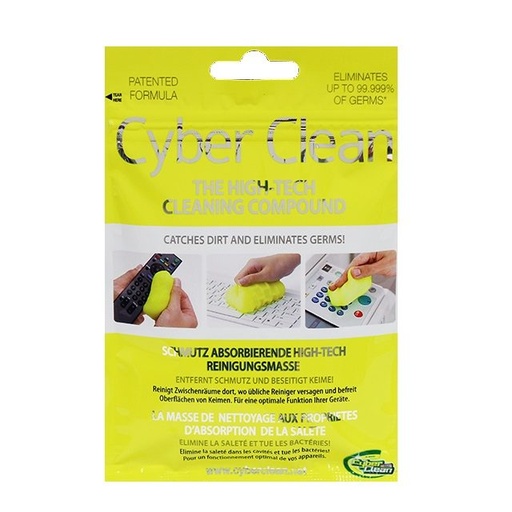 Cyber Clean 80g (mit Zip-Verschluss im Beutel) Auto & Zuhause antibakteriell Reiniger Masse, gelb
