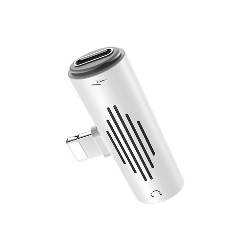 Borofone BV7 lightning Verteiler (lightning Ladegerät port+3,5mm jack Buchse), 2A, weiß